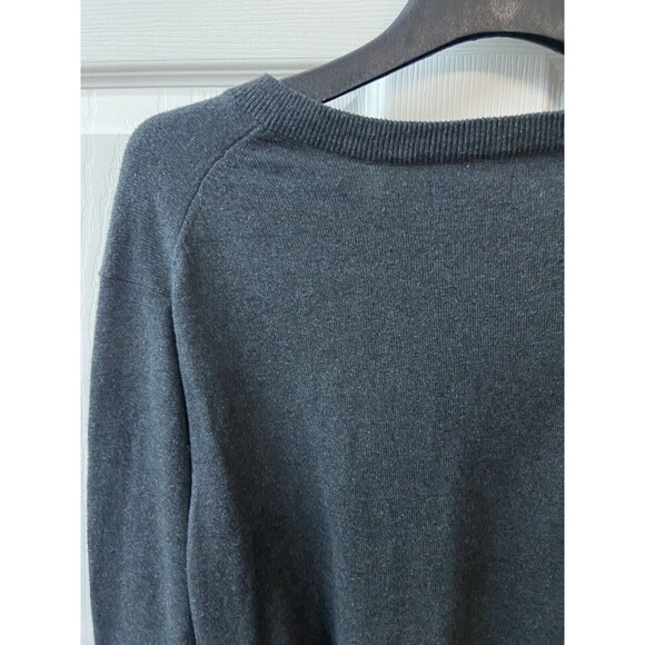 Croft & Barrow Sweater Mens Size XL Dark Gray Pullover V Neck - Picture 5 of 6